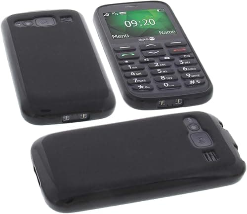 Image of PIXFAB For Doro 1370 Case, [Ultra Slim] Scratch Resistant TPU Gel Rubber Soft Skin Silicone [Protective Case] Cover For Doro 1370 - Black