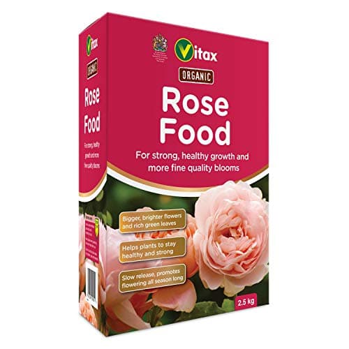 Image of Vitax Organic Rose Food, Specially Tailored Nutrient Mix, Slow Release, 100% Organic, For Healthy Leaves And Bigger Blooms Of Flowers- 2.5Kg