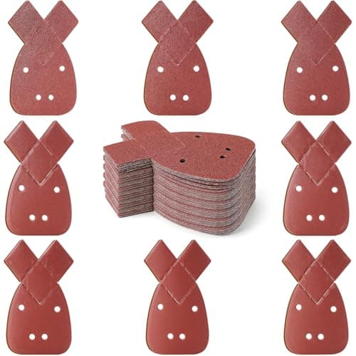 Image of 70pcs Black and Decker Mouse Sander Pads, Mouse Sanding Sheets with Replacement Tips, 40/60/80/120/180/240/320/400, 8 different grits from coarse to fine