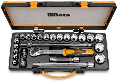 Image of Beta 9200951 Model 920 B/C20X Bi-hex Sockets and 5 Accessories, 10-32mm, 1/2 Drive, 20 Pieces
