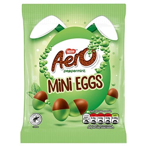 Image of AERO Peppermint & Milk Chocolate Mini Eggs Sharing Bag 70 g (Pack of 12)