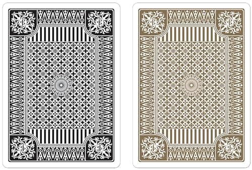 Image of Black & Gold Premium Plastic Playing Cards, Set of 2, Poker Size Deck (Standard Index)
