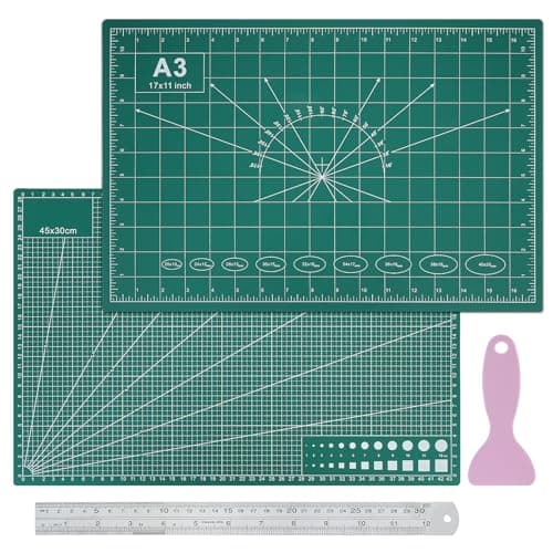 Image of COEWUR A3 Thickened Self Healing Cutting Mat - 12 x 18 Inch Crafting Board Mat with Centimeter Inch Grid Lines - Non-Slip, No Scratches- for Quilting Sewing Scrapbooking Patchwork Arts Hobby Project