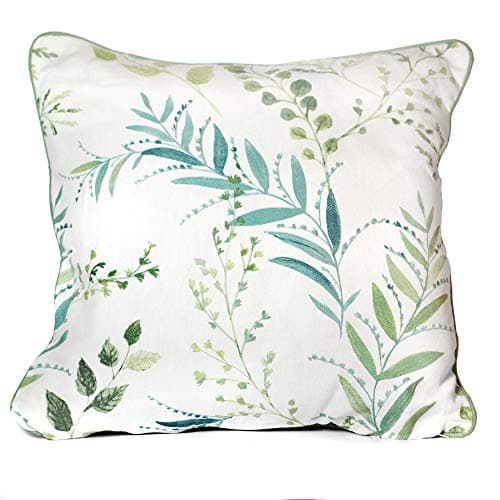 Image of Fusion Fernworthy-Filled Cushion, 100% Cotton, Green