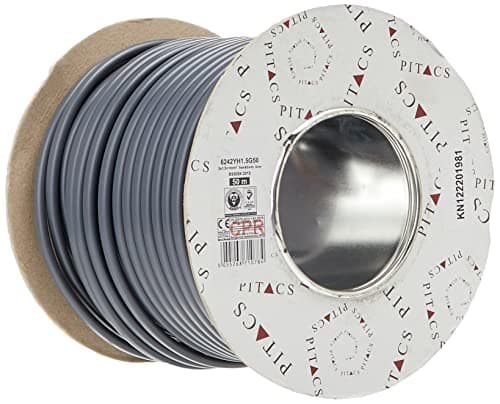 Image of BASEC Approved 6242Y Grey Twin & Earth Cable 1.5mm 50m Reel