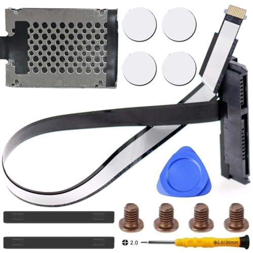 Image of ZHUROUPU 14 Pcs SATA Hard Drive HDD Connector Cable Replacement for HP Envy 17 17-J 17-J000 M7-J 17T 15-J DW17 6017B0421501 (Black) Incl.Removal Tools Kit
