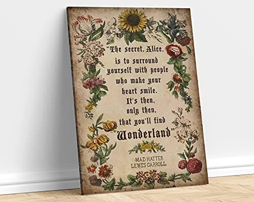 Image of BCTS The Secrete Alice In Wonderland Wall Decor The Secrete Alice In Wonderland Inspirationallewis Carrollbooke Metal Sign Poster 8X12 inches