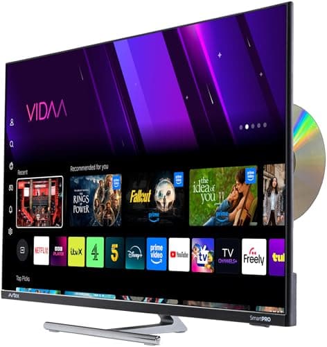 Image of Avtex AV21DS SmartPro 21.5" Freely TV/DVD – Portable Full HD LED Smart TV with Freeview HD, Satellite Tuners, Wi-Fi, 12V/24V DC & AC Power – For Caravan, Motorhome, Boat, Home
