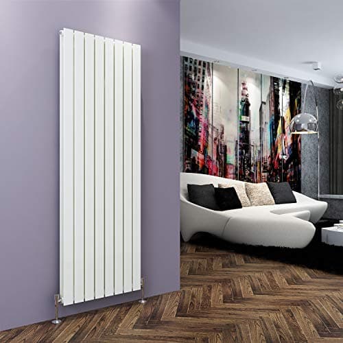 Image of ELEGANT 1800 x 608 mm Vertical Column Designer Radiator White Double Flat Panel Central Heating Radiators
