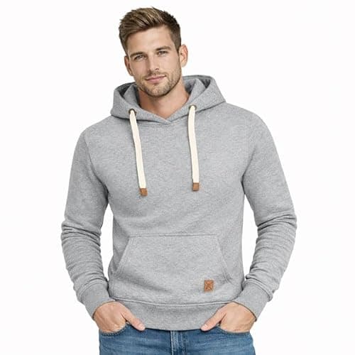 Image of Mens OH Overhead Pullover Fleece Hoodie OH Hoody Hooded Sweatshirt Grey Black (M Grey)