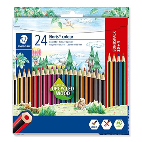 Image of STAEDTLER 185 C24P Noris Colour Pencils - Assorted Colours (Pack of 20 + 4 FREE)