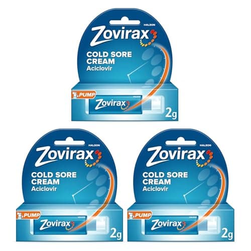Image of Zovirax Cold Sore Treatment Cream, Pump Dispenser, 2 g (Pack of 3)