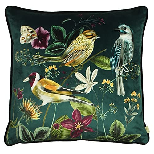 Image of Evans Lichfield Midnight Garden Cushion Cover, Birds, 43 x 43 cm