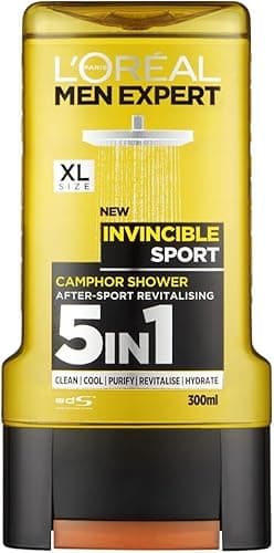 Image of MM Men Expert Invincible Sport Shower Gel 300ml (Pack of 3) | Refreshing Body Wash for Men | Invigorating Sport Formula + Free Skincare Product