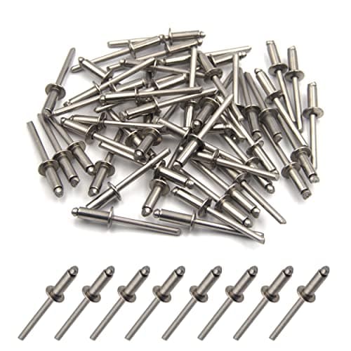 Image of BESTYCHAO 50pcs 304 Stainless Steel Rivet Blind Pop Rivets (4mm x 12mm)