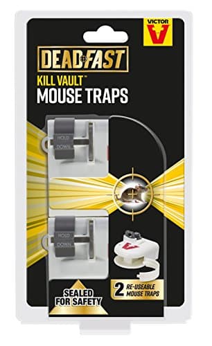 Image of Deadfast 20300400 Kill Vault Mouse Trap, White, Twin Pack