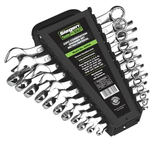 Image of Siegen S0404 Combination Spanner Set 22pc Metric/Imperial,Silver