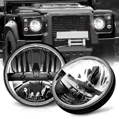 Image of CO LIGHT 7 Inch LED Headlight Round E-Mark Approved, Hi/Lo Beam, Compatible with JK TJ LJ CJ H6024 Headlamps, 2PCS