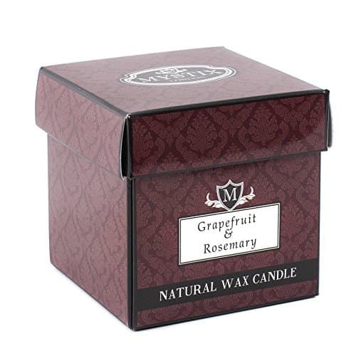Image of Mystix London | Grapefruit & Rosemary - Scented Candle Large 29cl | Best Aroma for Home, Kitchen, Living Room and Bathroom | Perfect as a Gift | Reusable Glass Jar