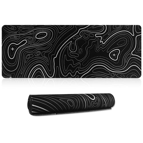 Image of HoYiXi Mouse Pad for Home Office Work,Gaming Mouse Pad Desk Pad Soft Smooth Surface and Anti-Slip Rubber Base Waterproof Soft Cloth XX Mouse Mat 800 x 300 x 3MM,black