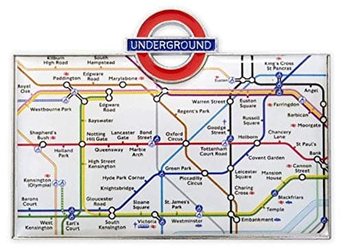 Image of London Underground Mini Underground Map Metal Magnet (gwc)