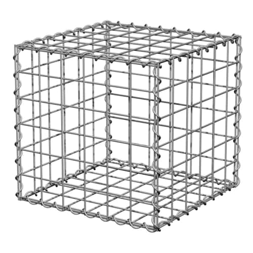 Image of Suregreen Gabion Basket 300x300x300mm | 50x50mm Holes | 10 Gauge Galvanised Wire | Metal Cages for Landscaping, Erosion Control, Retaining Wall | Outdoor Fencing