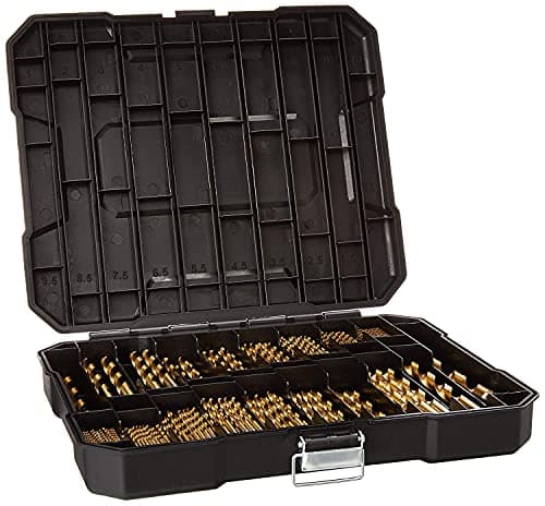 Image of HURRICANE Metric 230pc Titanium Twist Drill Bit Set, 135° Tip High Speed Steel Jobber Drill Bits Kit for Wood/Cast Iron/Aluminum Alloy/Plastic/Fiberglass, with Hard Storage Case, Size from 1mm to 10mm