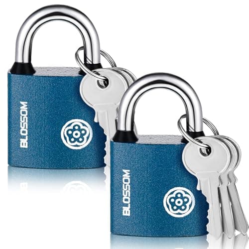 Image of Invalidism 2 Pcs Iron Padlock With 3 Keys, 50 MM Heavy Duty Weatherproof Outdoor Lock for Shed, Warehouse, Fence, Garage, Garden, Gym Locker