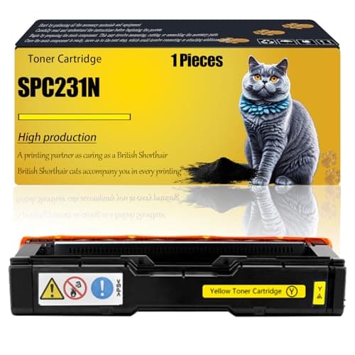 Image of WZLAD SPC231N Compatible for Ricoh Toner Cartridge 406349 406350 406351 406348 Aficio SPC231N SPC340DN SPC432DN Printers, High Yield Alternatives Reliable Printing (Yellow)