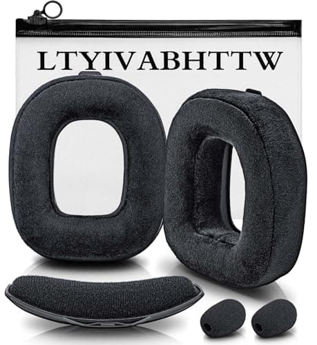 Image of LTYIVABHTTW A40 TR Ear Cushions - Velour Earpads Compatible with Astro Gaming A40 TR Wireless Headset - Replacement Parts/Accessories