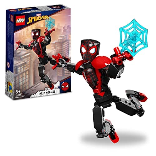 Image of LEGO 76225 Marvel Miles Morales Figure Set, Fully Articulated Spider-Man Action Toy, Super Hero Movie Collectible, Birthday Gift Idea for Kids