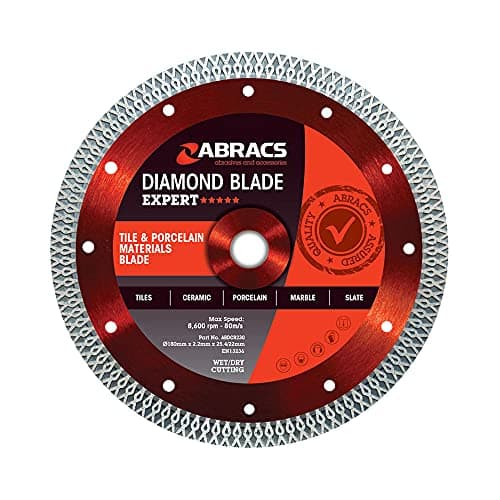 Image of Abracs ABDCR230 Tile & Porcelain Cutting Diamond Blade - 230mm x 2.4mm x 25.4/22mm - Pack contains 1 piece