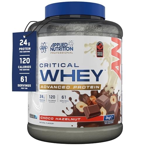 Image of Applied Nutrition Critical Whey Protein Powder – 24g Protein per Serving, High Protein Powder, Protein Shake with BCAAs & Glutamine Packaging May Vary (2Kg - 61 Servings) (Choco Hazelnut)