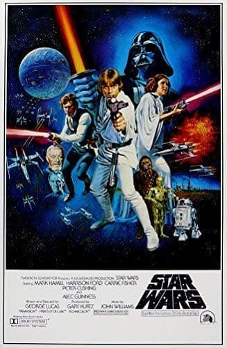 Image of Star Wars Retro Sci-Fi Movie Poster 1. Various Sizes (Super A1 Size 24 x 36 ins)