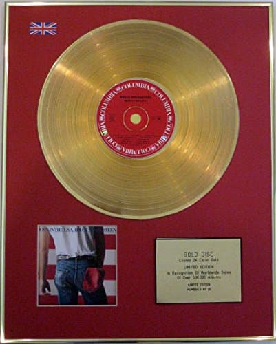 Image of Century Music Awards BRUCE SPRINGSTEEN - Limited Edition 24 Carat CD Gold Disc - BORN IN THE USA