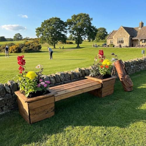 Image of Charles Taylor Knights Double Curved Planter Bench