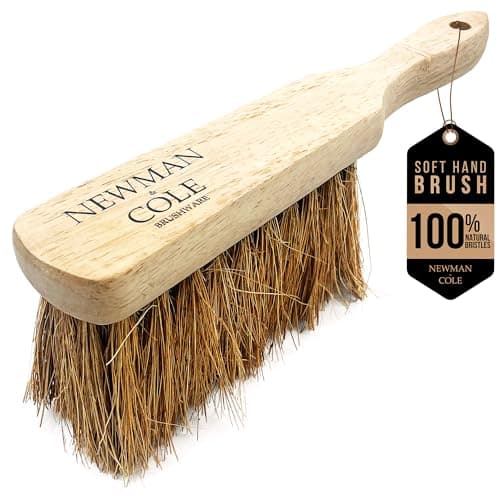 Image of Newman and Cole Natural Wooden Hand Brushes - Choose from Hard Stiff Bristle Brush or Soft Brush with Natural or Synthetic Bristles (1 x Coco Soft Hand Brush)