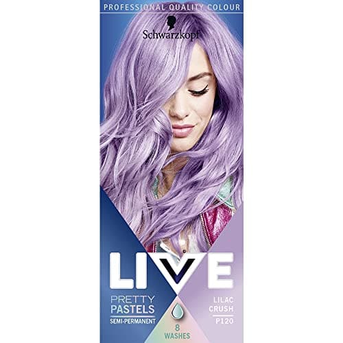 Image of Schwarzkopf LIVE Pretty Pastels Semi-permanent Purple Hair Dye, Lasts Up To 8 Washes - Lilac Crush P120