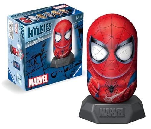 Image of Ravensburger Marvel Hylkies Figures Spiderman - Collectable Toys and Gifts for Kids and Adults Age 6 Years Up - 3D Jigsaw Puzzles - The Avengers