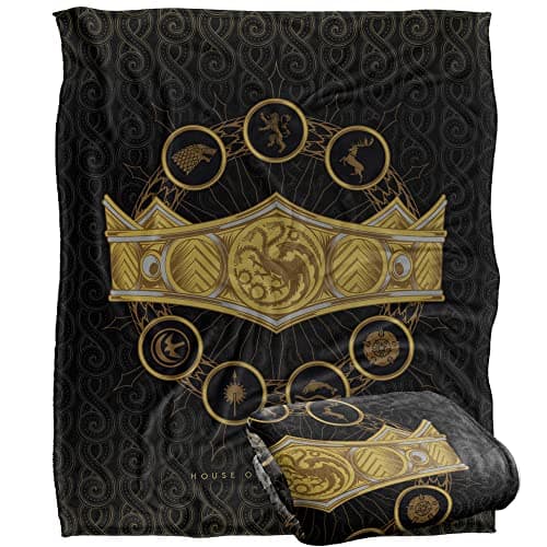 Image of House of The Dragon Blanket, 152 x 127 cm Dragon Crown Silky Touch Super Soft Throw Blanket