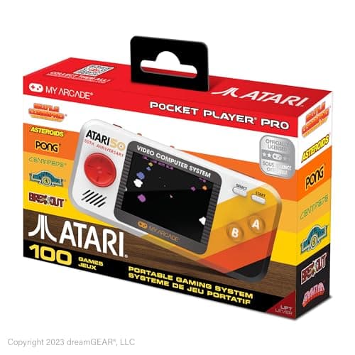 Image of My Arcade DGUNL-7015 Atari Pocket Player Pro Handheld Portable Gaming System 100 Games