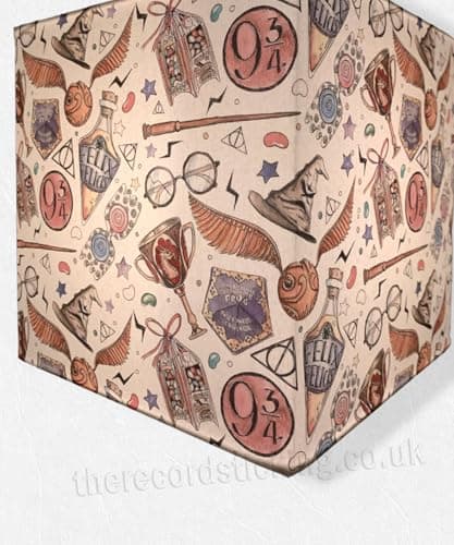 Image of Handmade Kids Light Shade - Ceiling or Lamp Shade - Harry Potter Inspired, Hogwarts, Quidditch, Marauders map (Lamp Shade)