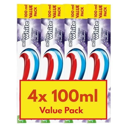 Image of 4 Pack Bundle - Active White Toothpaste (4X 100ml). Value Pack
