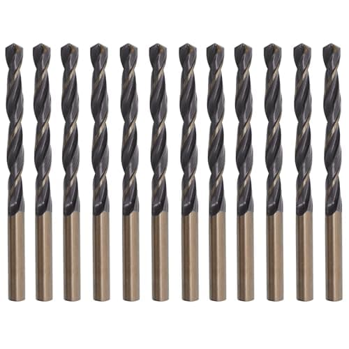 Image of Misuyue 12pcs Metal Drill Bits, 5mm HSS Drill Bit Sets, Carbide Twist Drill Bit for Metal Stainless Steel Aluminum Alloy, Wood Drill Bits