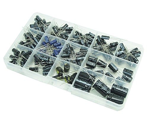 Image of WINGONEER Capacitors 13 Values Total 200 PCS 0.47uF to 1000uF Electrolytic Capacitors Assortment Kit