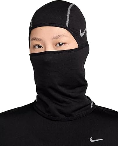 Image of Nike Therma-FIT Sphere Hood 5.0 with Ponytail Opening (Black | Silver, OSFM)