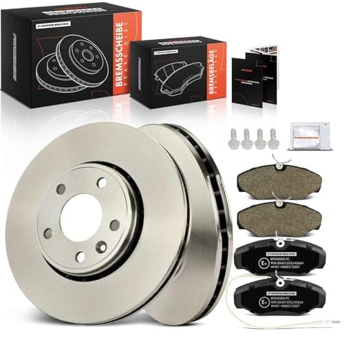 Image of Frankberg Brake Kit incl. 2x Brake Disc + 4x Brake Pad Front Compatible with Vivaro Box X83 Trafic II Bus JL Vivaro A Platform/Chassis X83 Replace# 9199257