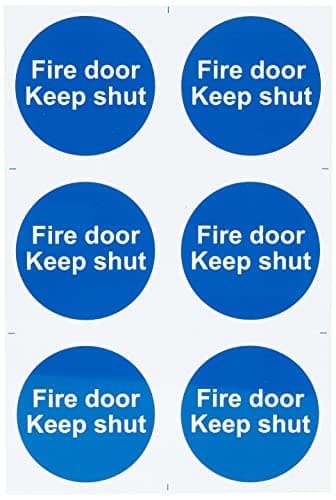 Image of Scan SCA0151 Self adhesive PVC sign - Fire door Keep shut - 200 x 300mm