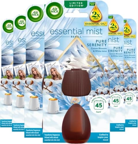 Image of Air Wick Pure Serenity Essential Mist Diffuser Single Refill 20ml x 6 Pack - Lasts up to 45 days Air Freshener