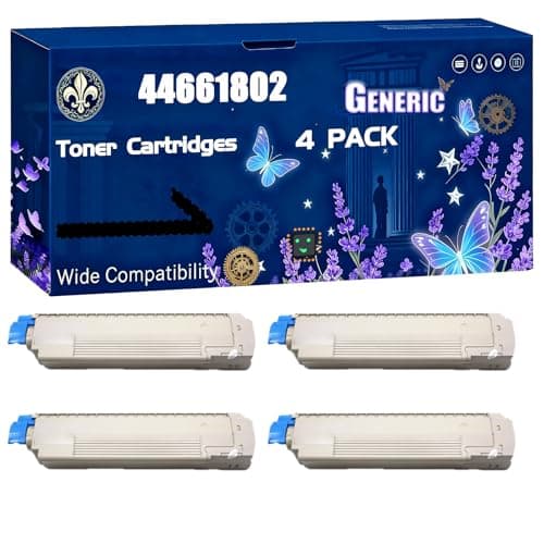 Image of 44661802 Toner Cartridges Compatible for Okidata OKI B840 B840dn B840dtn B840N Printers, Black High Yield 20000 Pages Printer Accessories (4 Pack Black)